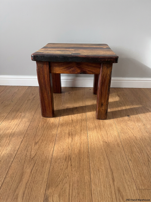 Chunky Rustic Wooden Side Table — Good Working Order