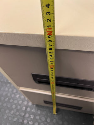 Beige Metal Filing Cabinet with Minor Imperfections