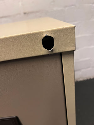 Beige Metal Filing Cabinet with Minor Imperfections
