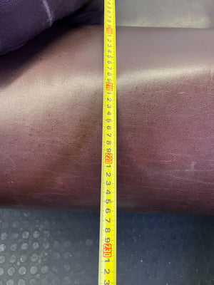 Classic Brown Leather 2-Seater Sofa with Stud Detail