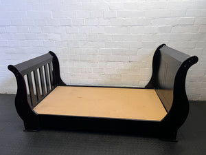 Classic Dark Sleigh Bed Frame