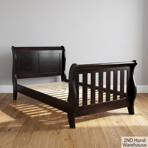 Classic Dark Sleigh Bed Frame