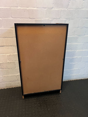 Classic Dark Wood Finish 4-Shelf Bookcase- some damage 60 by 30