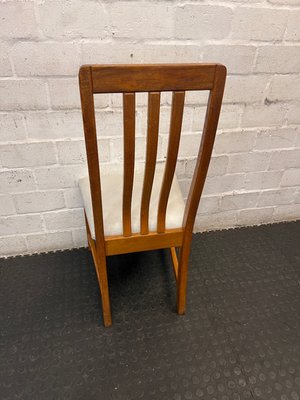 Classic High-Back Wooden Dining Chair with Padded Seat - 2ndhandwarehouse.com