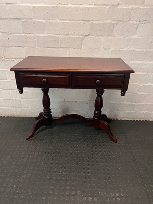Classic Mahogany-Finish 2-Drawer Side Server — Well-Maintained Condition - 2ndhandwarehouse.com