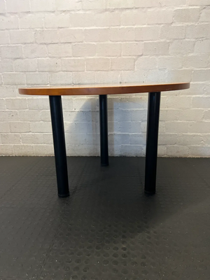 Classic Round Meeting or Dining Table with Black Legs - 2ndhandwarehouse.com