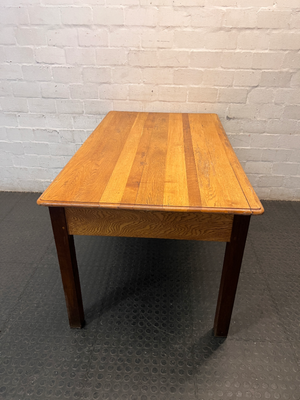 Vintage-Style Two-Drawer Wooden Office Desk