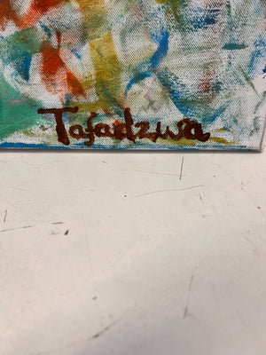 Colorful Abstract Canvas Art by Tafadzwa โ Unique Statement Piece - 2ndhandwarehouse.com