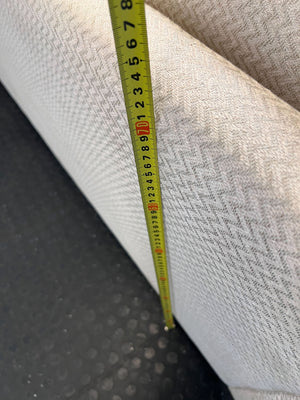 Comfortable 2-Seater Beige Sofa with Modern Chrome Feet