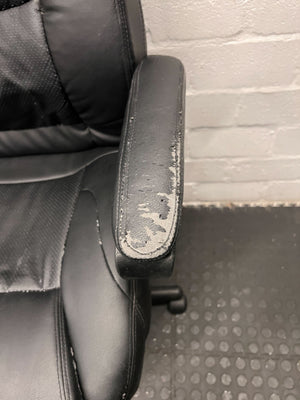 Comfortable Black Executive Office Chair with Minor Wear