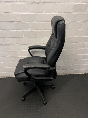 Comfortable Black Executive Office Chair with Minor Wear