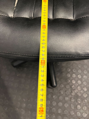 Comfortable Black Faux Leather Office Chair - 2ndhandwarehouse.com