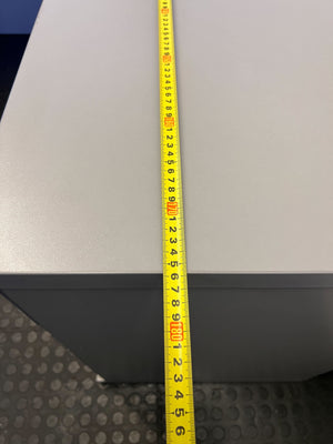 Compact Grey L-Shaped Office Desk with Storage