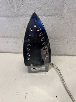 Compact Grey Steam Iron with Minor Wear – Not in Working Condition