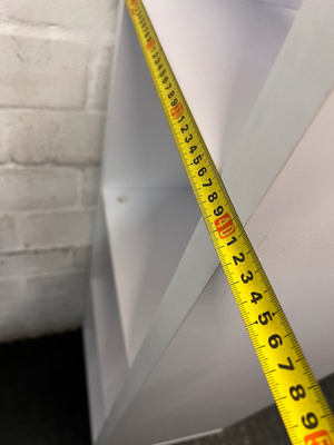 Compact White Four-Tier Bookshelf — Used; Fair Condition