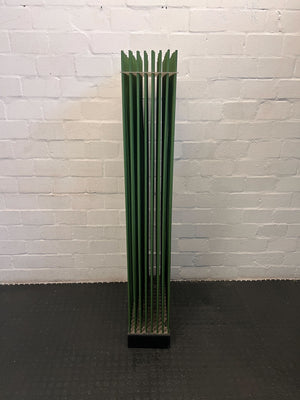 Contemporary Vertical Slat Room Divider – Natural Wood Finish