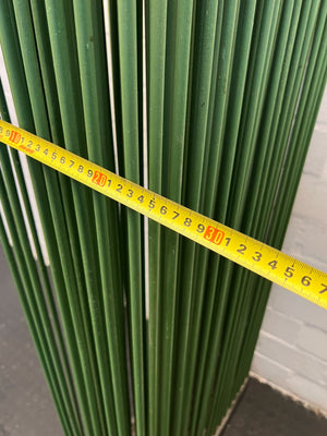 Contemporary Vertical Slat Room Divider – Natural Wood Finish