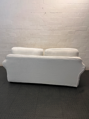 Coricraft 2 Seater White Slipcover Couch — Fair Used Condition