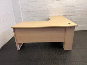 Corner Oak Desk (No Drawers)