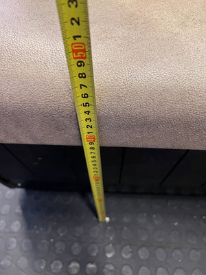 DBL SIDED - 110CM- Stylish Beige Upholstered Restaurant Booth Seat Wooden Frame – Minor Wear