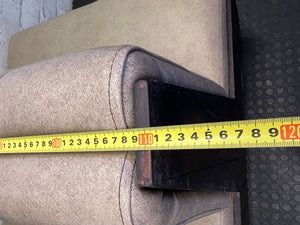 DBL SIDED - 110CM- Stylish Beige Upholstered Restaurant Booth Seat Wooden Frame – Minor Wear