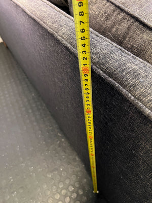 Cozy Charcoal Three-Seater Sofa