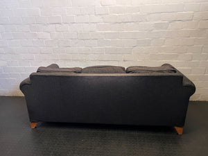 Cozy Charcoal Three-Seater Sofa