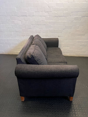 Cozy Charcoal Three-Seater Sofa