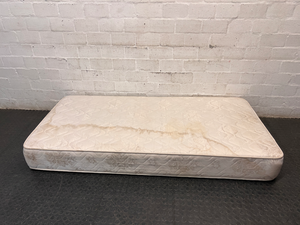 Cream Floral Single Bed Mattress — Water Damage Stains