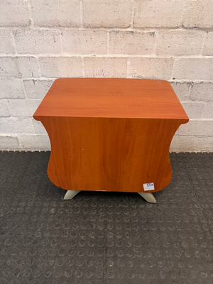 Curved Wooden 2-Drawer Bedside Pedestal