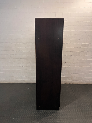 Dark Brown 3-Door Wardrobe with Drawers — Good Working Order