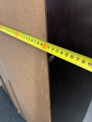 Dark Brown 3-Door Wardrobe with Drawers — Good Working Order