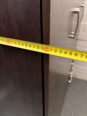 Dark Brown 3-Door Wardrobe with Drawers — Good Working Order
