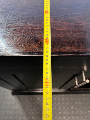 Dark Brown Wooden TV Cabinet with Storage - Fair Condition - 2ndhandwarehouse.com