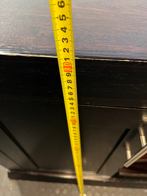 Dark Brown Wooden TV Cabinet with Storage - Fair Condition - 2ndhandwarehouse.com