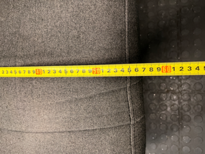 Dark Grey Decofurn 1 Seater Couch - Worn Arms and Sagging Seat - 2ndhandwarehouse.com