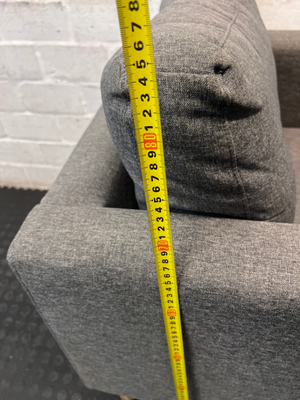 Dark Grey Mr Price 1-Seater Couch - Great Condition - 2ndhandwarehouse.com