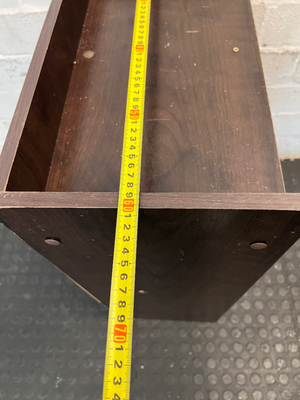 Dark Wood Compact Adjustable Bookshelf — Visible Scuff Marks and Wear - 2ndhandwarehouse.com