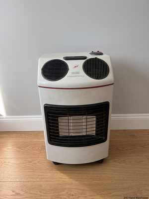 DeLonghi Thermostatica White Gas Heater — Working Order with Perishing Gas Hose