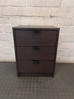 Decofurn Dark Wood Bedside Table - Surface Wear on Top - 2ndhandwarehouse.com