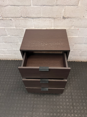 Decofurn Dark Wood Bedside Table - Surface Wear on Top - 2ndhandwarehouse.com