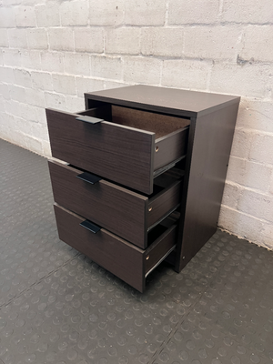 Decofurn Dark Wood Bedside Table - Surface Wear on Top - 2ndhandwarehouse.com