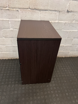 Decofurn Dark Wood Bedside Table - Surface Wear on Top - 2ndhandwarehouse.com