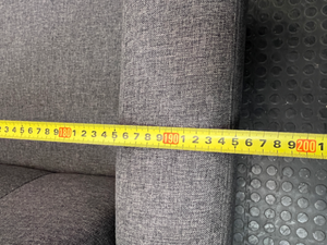 Decofurn Grey Fabric 3 Seater Couch — Fair Condition with General Wear