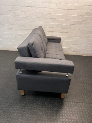 Decofurn Grey Tufted Sleeper Couch — Good Condition
