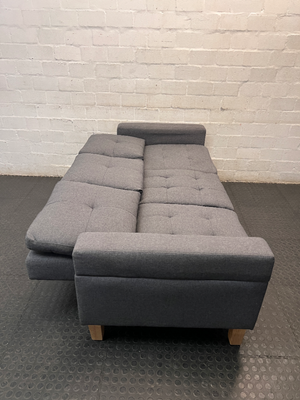 Decofurn Grey Tufted Sleeper Couch — Good Condition