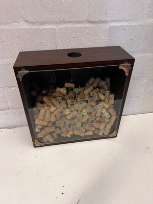 Decorative Wine Cork Holder "Keep Calm Drink Wine" Box - 2ndhandwarehouse.com