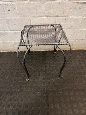 Decorative Wrought Iron Style Metal Ottoman