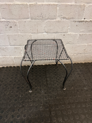 Decorative Wrought Iron Style Metal Ottoman