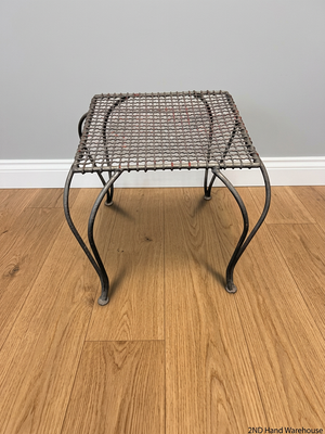 Decorative Wrought Iron Style Metal Ottoman
